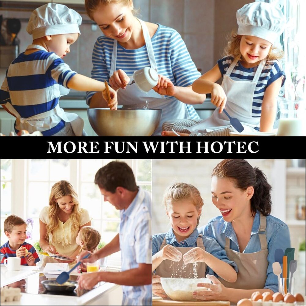 Heat Resistant 600℉ BPA-Free Silicone Rubber Spatula Set for Baking, Cooking, an - Picture 7 of 7